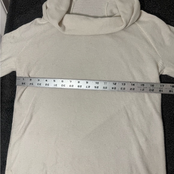 Calvin Klein Cowl Neck Cream Sweater - Picture 4 of 5